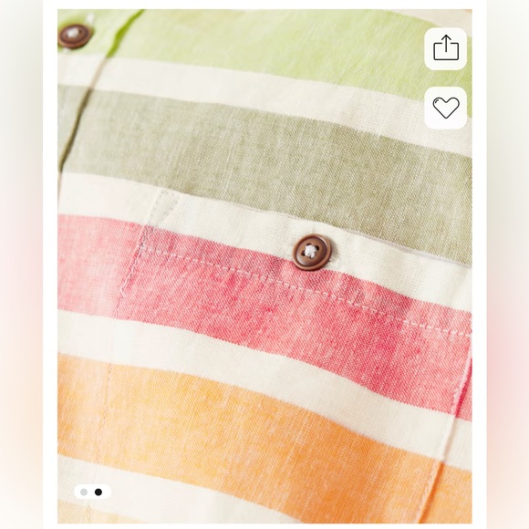 🆕 Gymboree Mens Matching Family Striped Button Up Shirt - Little Sprout - Picture 2 of 2